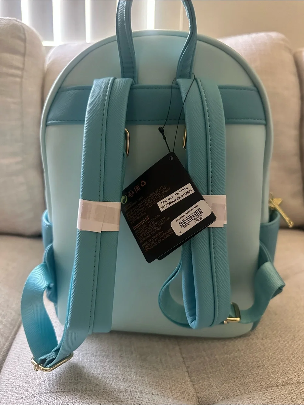 Disney Little Mermaid Loungefly Backpack Ariel Castle New